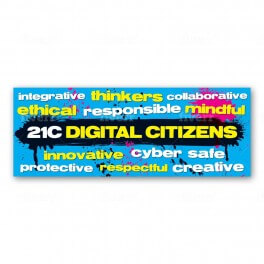 21C Digital Citizens Wall Graphic - Blue