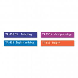 Teacher Reference Shelf Labels 22mm