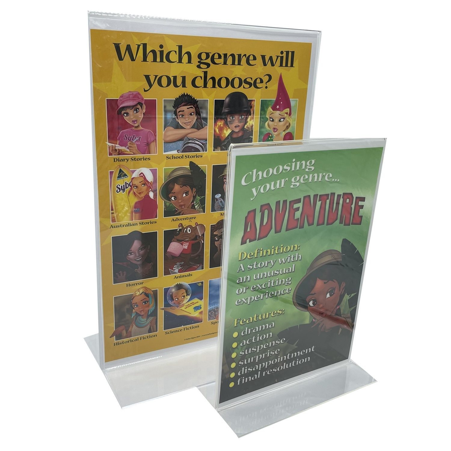 Acrylic Freestanding Display (Portrait) - A3