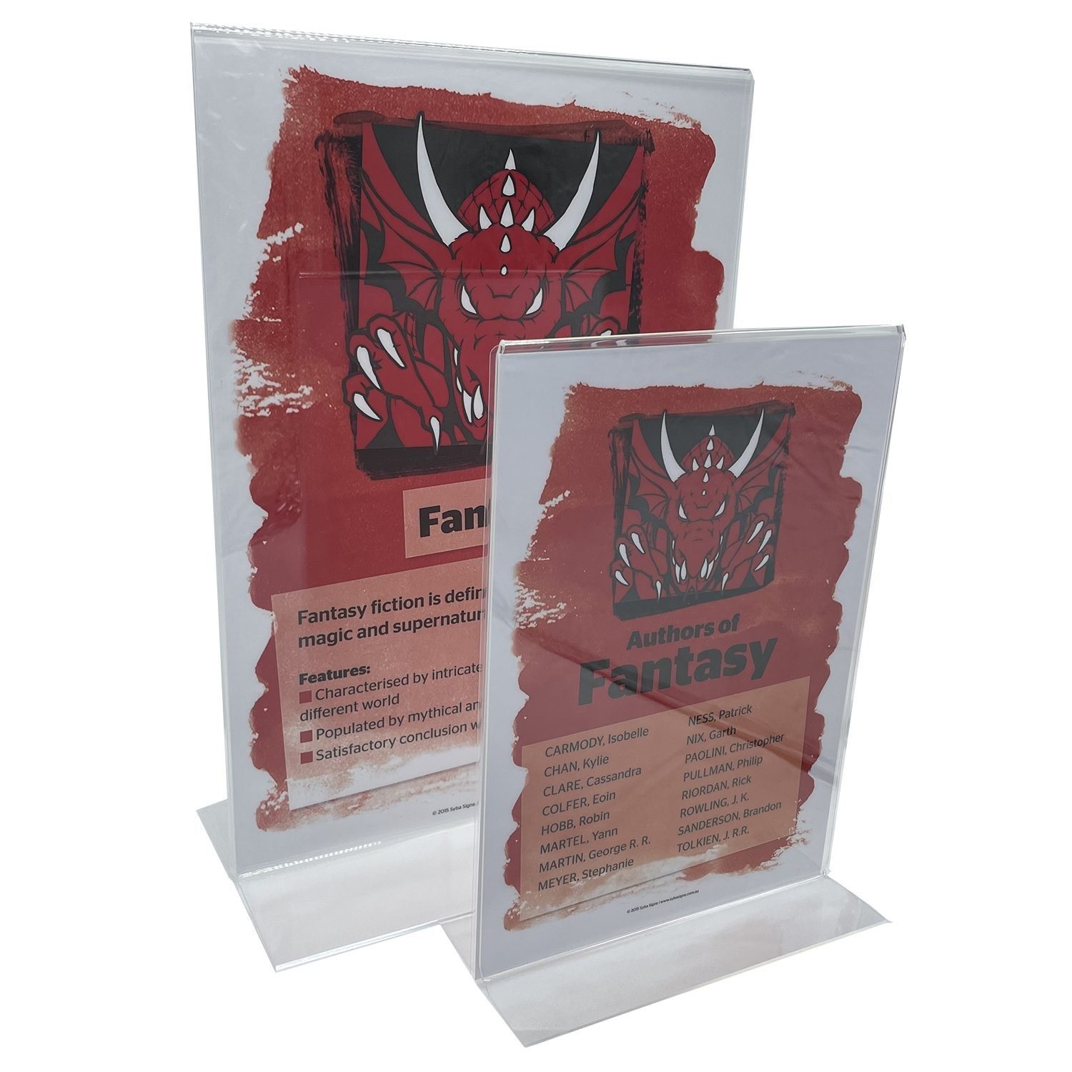 Acrylic Freestanding Display (Portrait) - A3