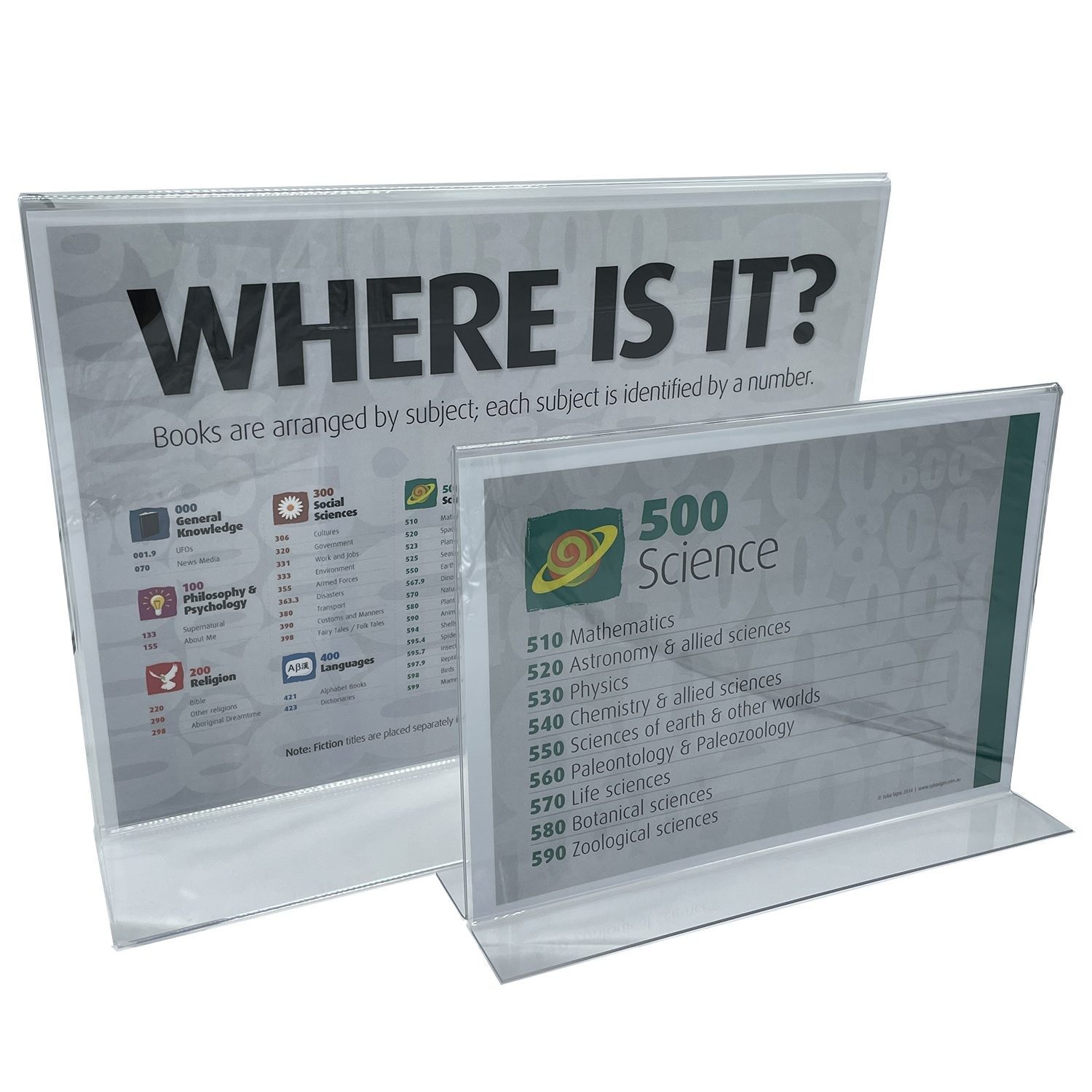 Acrylic Freestanding Display (Landscape) - A3