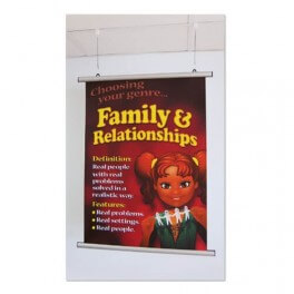 Silver Hanging Rail (pair) 850mm