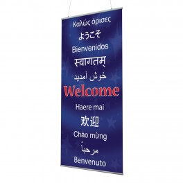 Welcome Indoor Banner Senior 720mm x 1440mm & Hanging