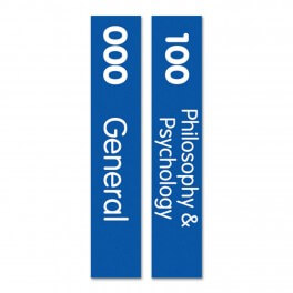 Slim Non Fiction Sticky Back Signs with Subjects Design 1