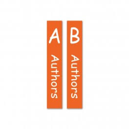 Slim 'Authors' Fiction Sticky Back Signs Design 1