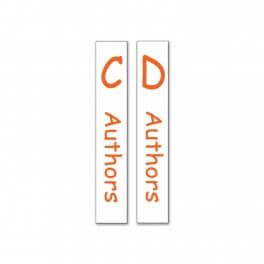 Slim 'Authors' Fiction Sticky Back Signs Design 2