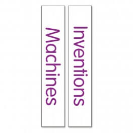 Slim Expanded Non Fiction Sticky Back Signs Set 2 Design 2