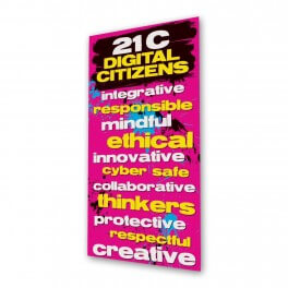 Digital Citizen Values Indoor Banner 720mm x 1440mm