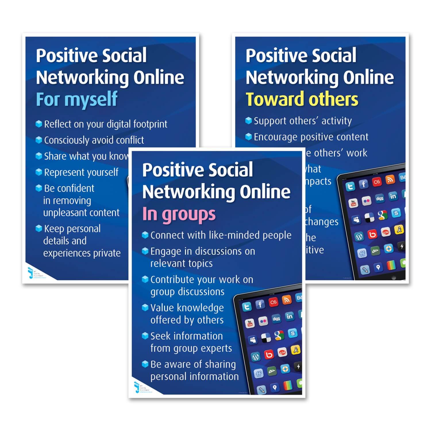 Positive Social Networking Online Posters A1