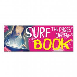 Surf The Pages Of A Book Wall Graphic