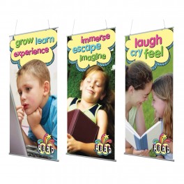 Reading Rewards Indoor Banners Set 4 720mm x 1440mm & Hanging