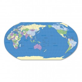 World Map Wall Graphic (Robertson's Projection)