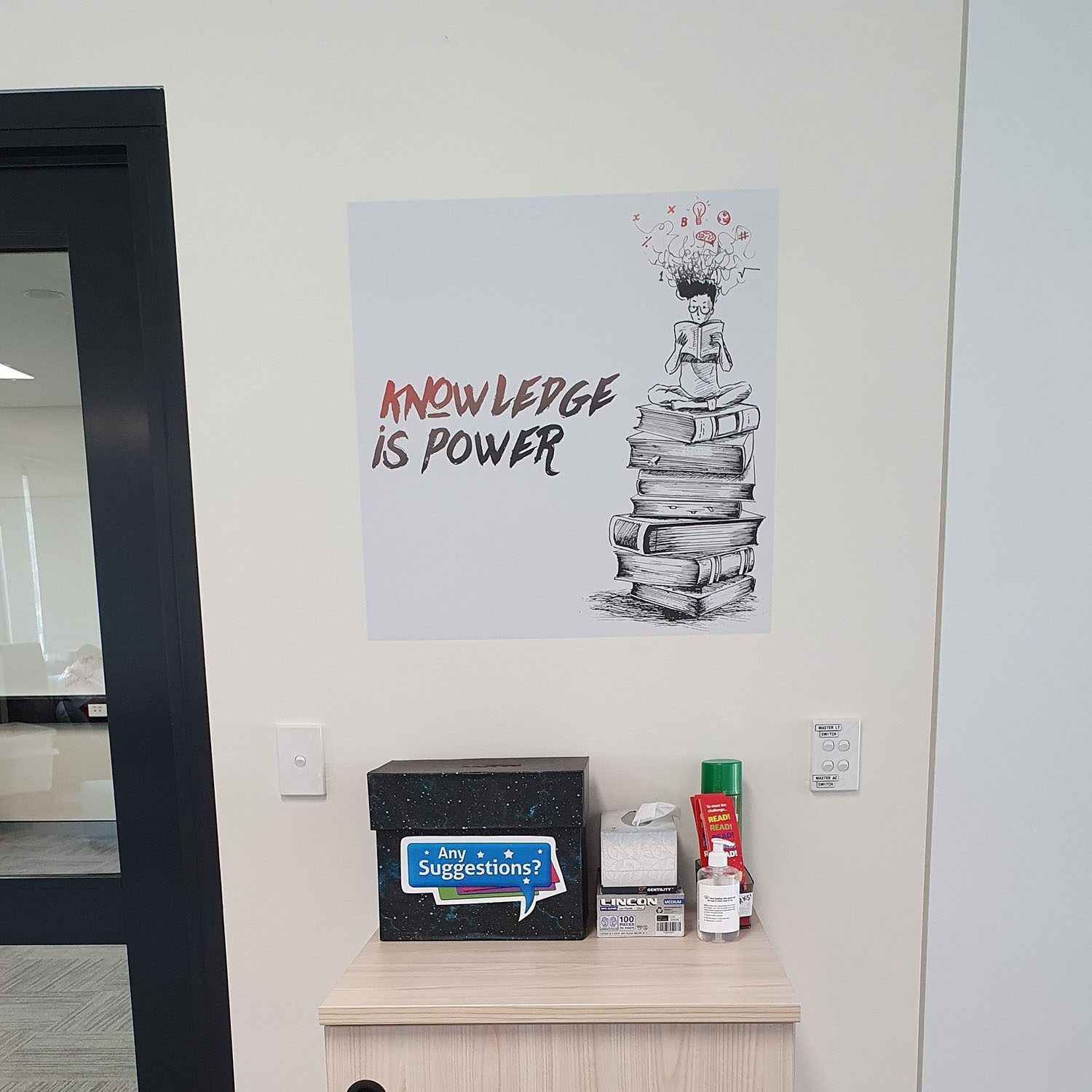 Knowledge Is Power Wall Graphic Sticker