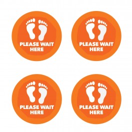 Please Wait Here Floor Stickers (Junior)