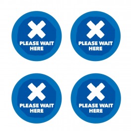 Please Wait Here Floor Stickers (Senior)
