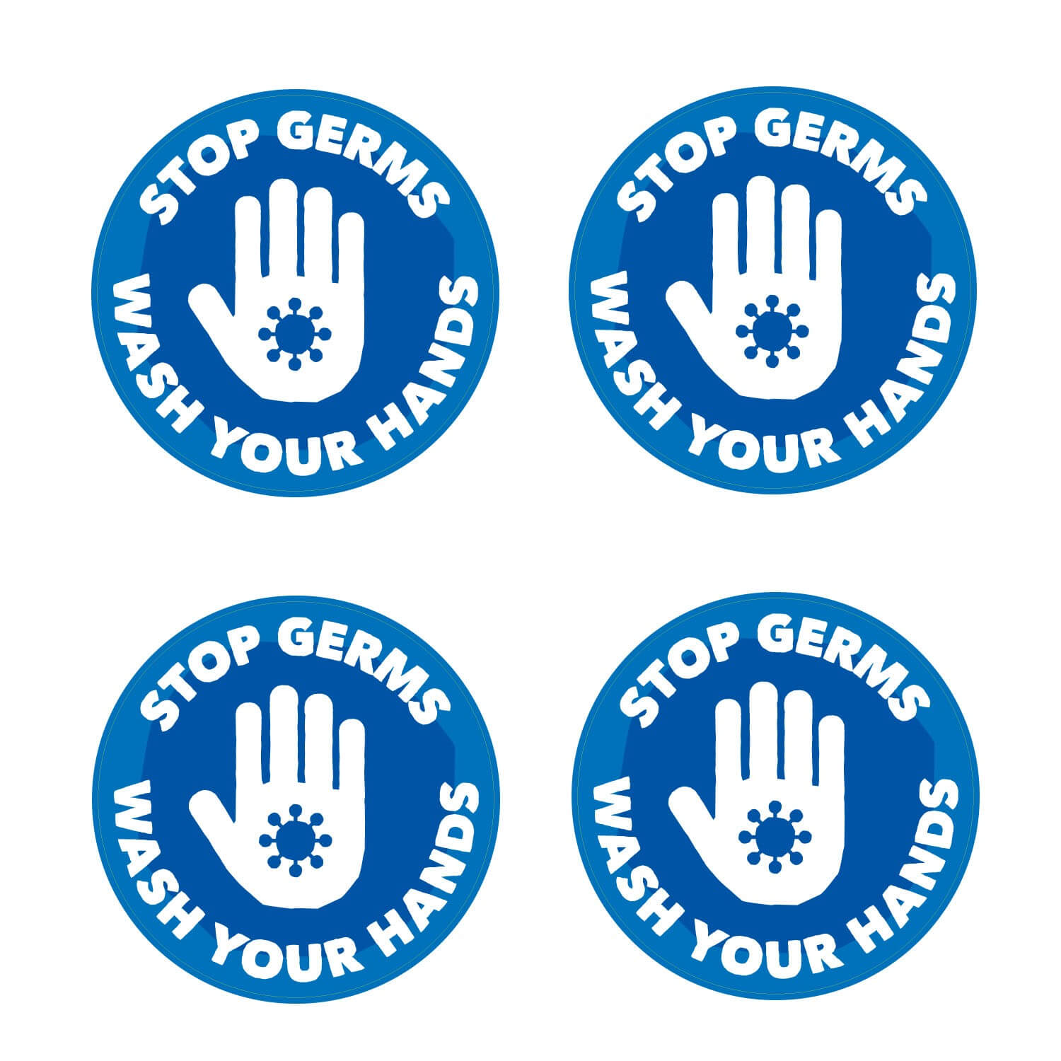 Stop Germs Wash Your Hands Wall Graphics (Junior)