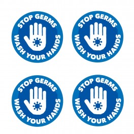 Stop Germs Wash Your Hands Wall Graphics (Junior)