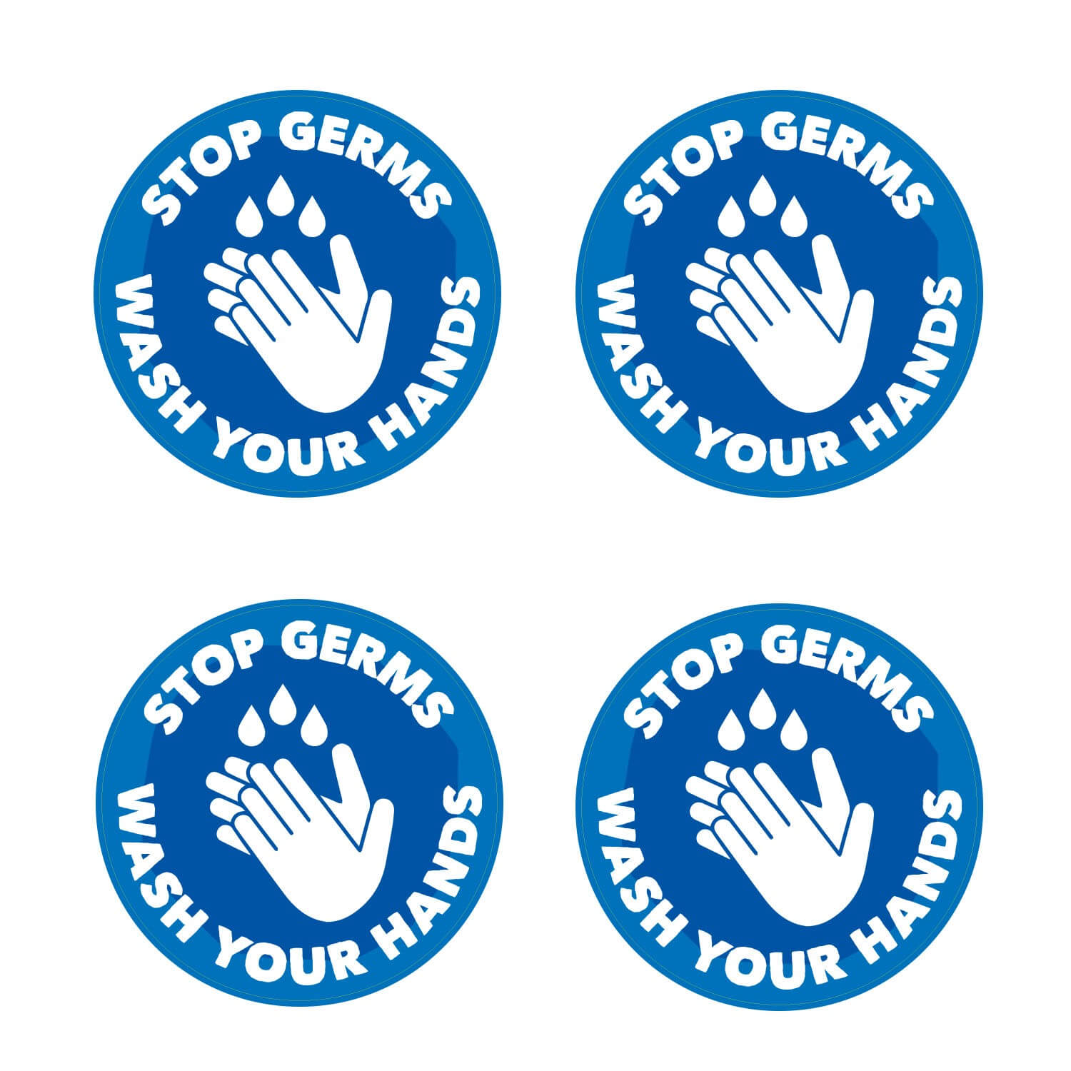 Stop Germs Wash Your Hands Wall Graphics (Senior)