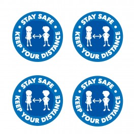Stay Safe Keep Your Distance Floor Stickers