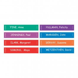 Author Shelf Label Senior Set 17mm