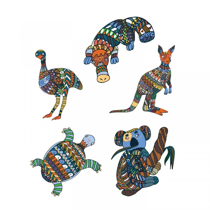 Australian Animals Wall Graphics Set 1 (5-pack) Australian Animals Wall Graphics Set 1 (5-pack)