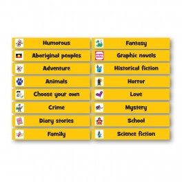 Junior Genre Shelf Labels 17mm
