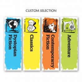 Senior Genre Shelf Divider Signs 200mm (Custom Wording)