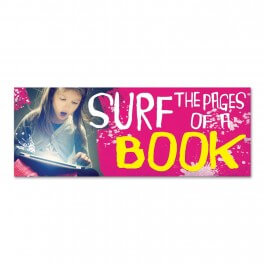 Surf the Pages of a Book Indoor Banner 600mm x 1600mm
