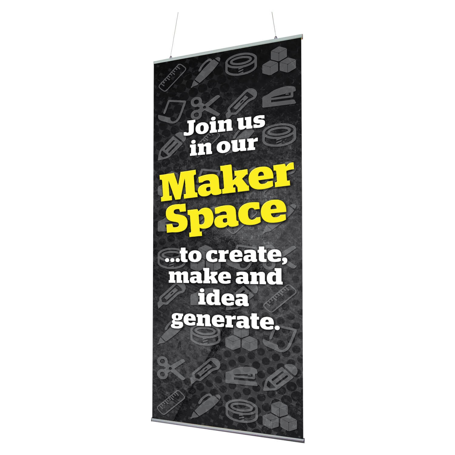 Makerspace Location Indoor Banner 720mm x 1440mm & Hanging