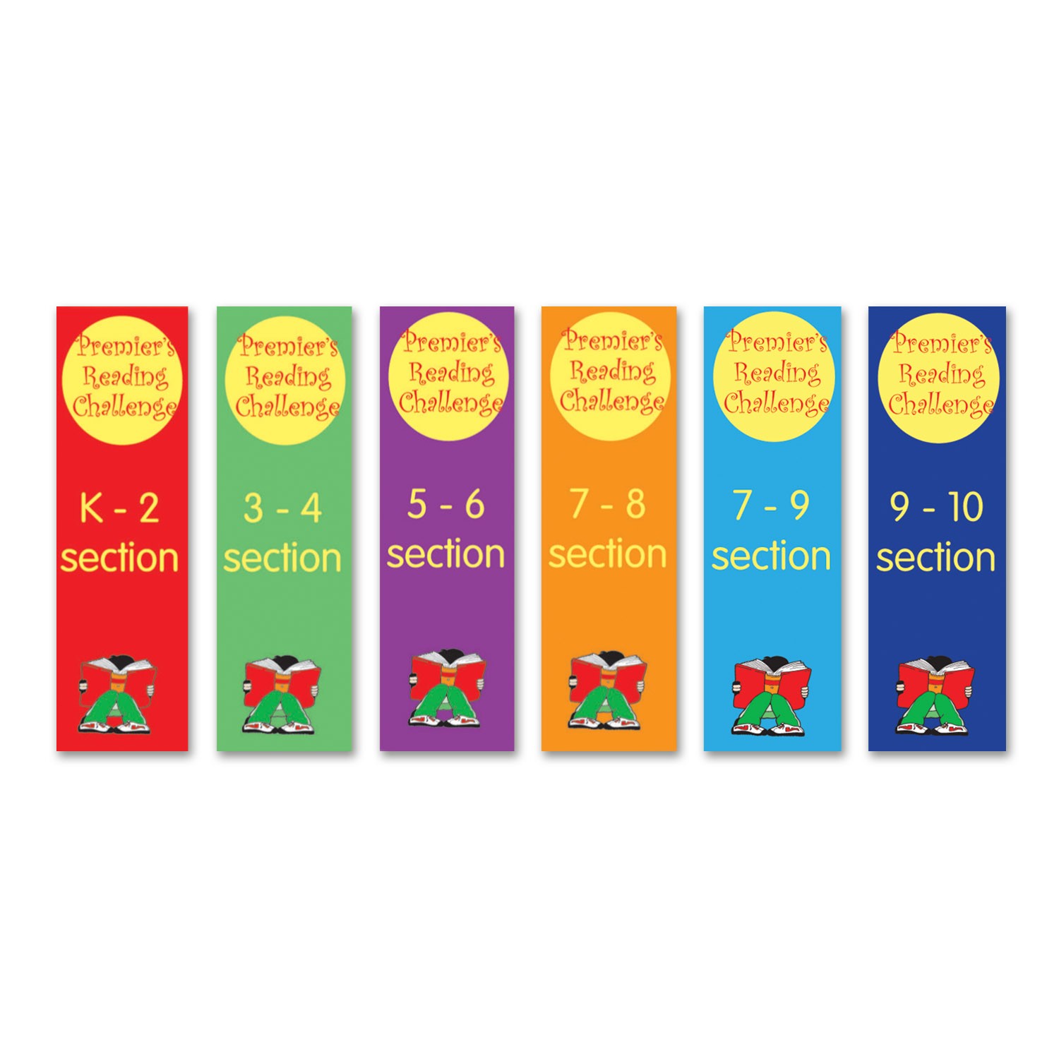 Premier's Reading Challenge Shelf Divider Signs 250mm x 80mm