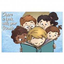 Share a Book with Friends Wall Graphic Mural