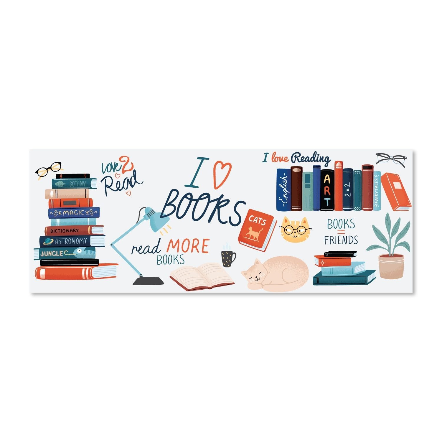 I Love Books Wall Graphic
