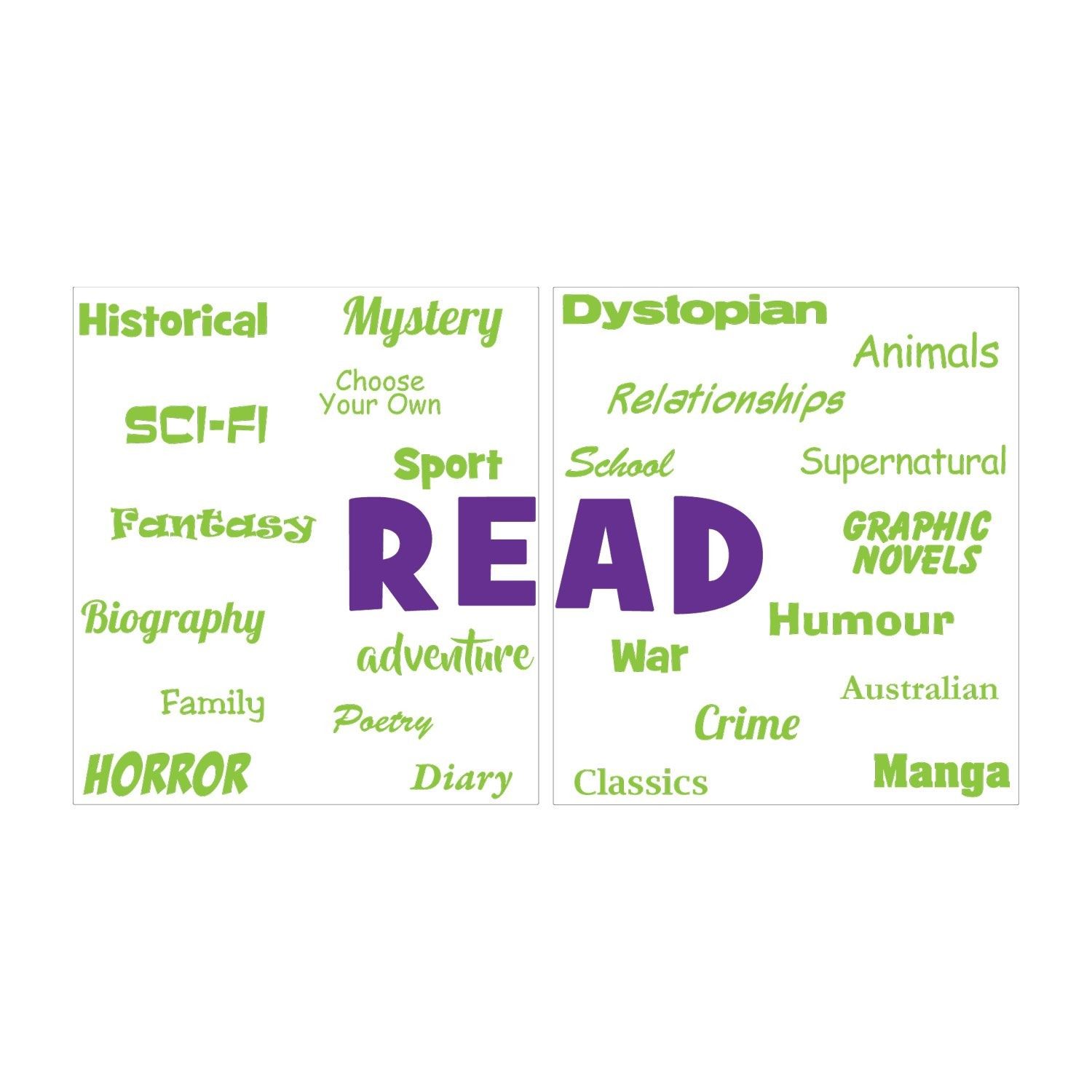 READ! Genre Word Wall Vinyl Lettering
