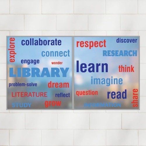 LIBRARY! Learn Word Wall Vinyl Lettering