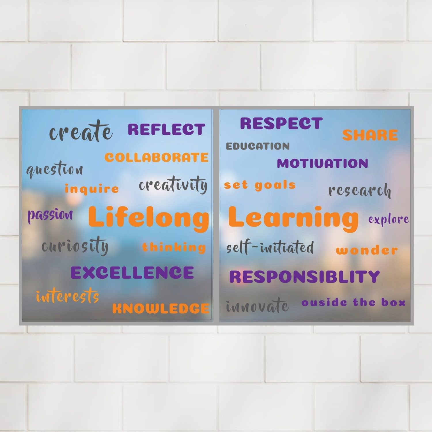 Lifelong Learning Word Wall Vinyl Lettering