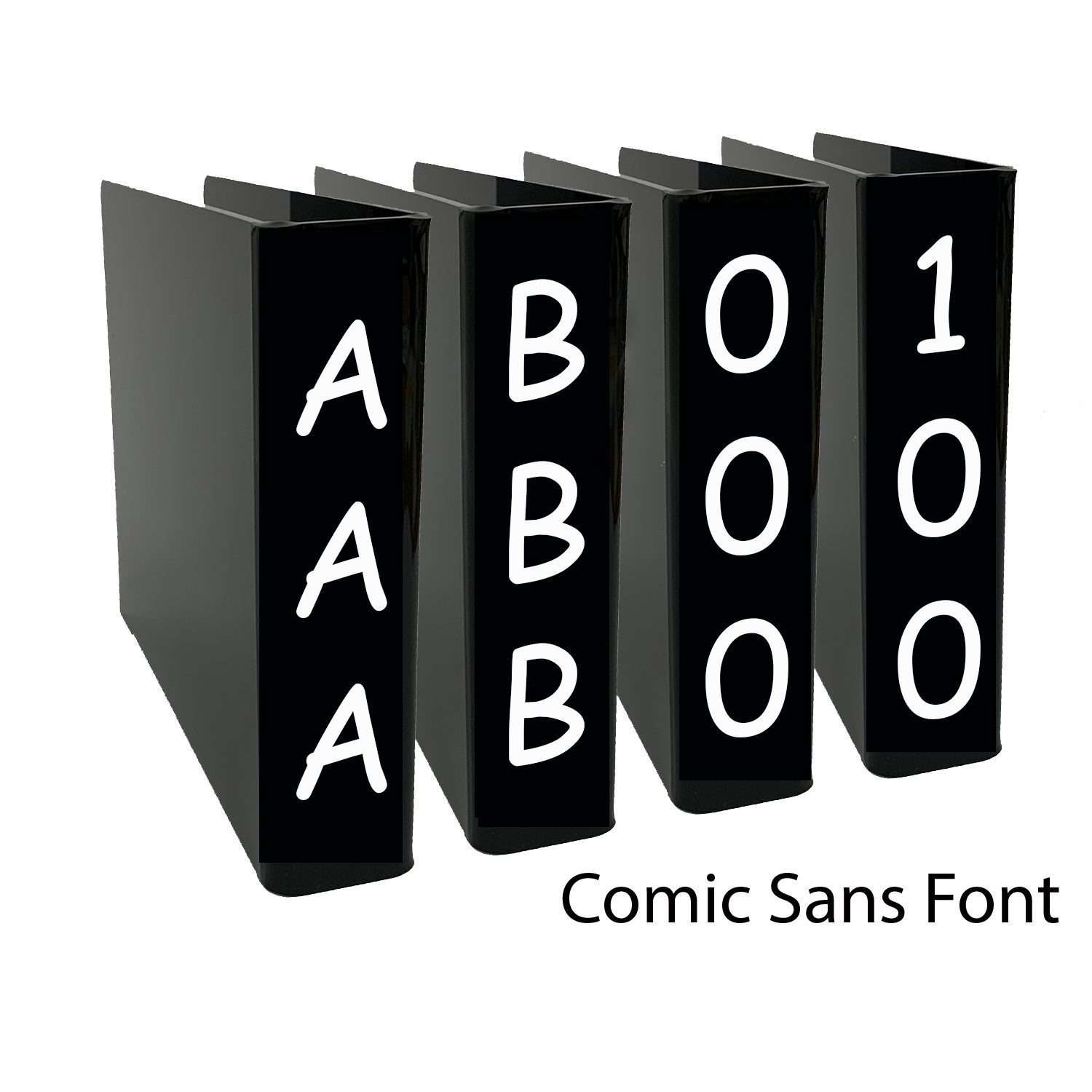 Fiction and Non Fiction Slimline Divider Starter Pack 250mm (Black)