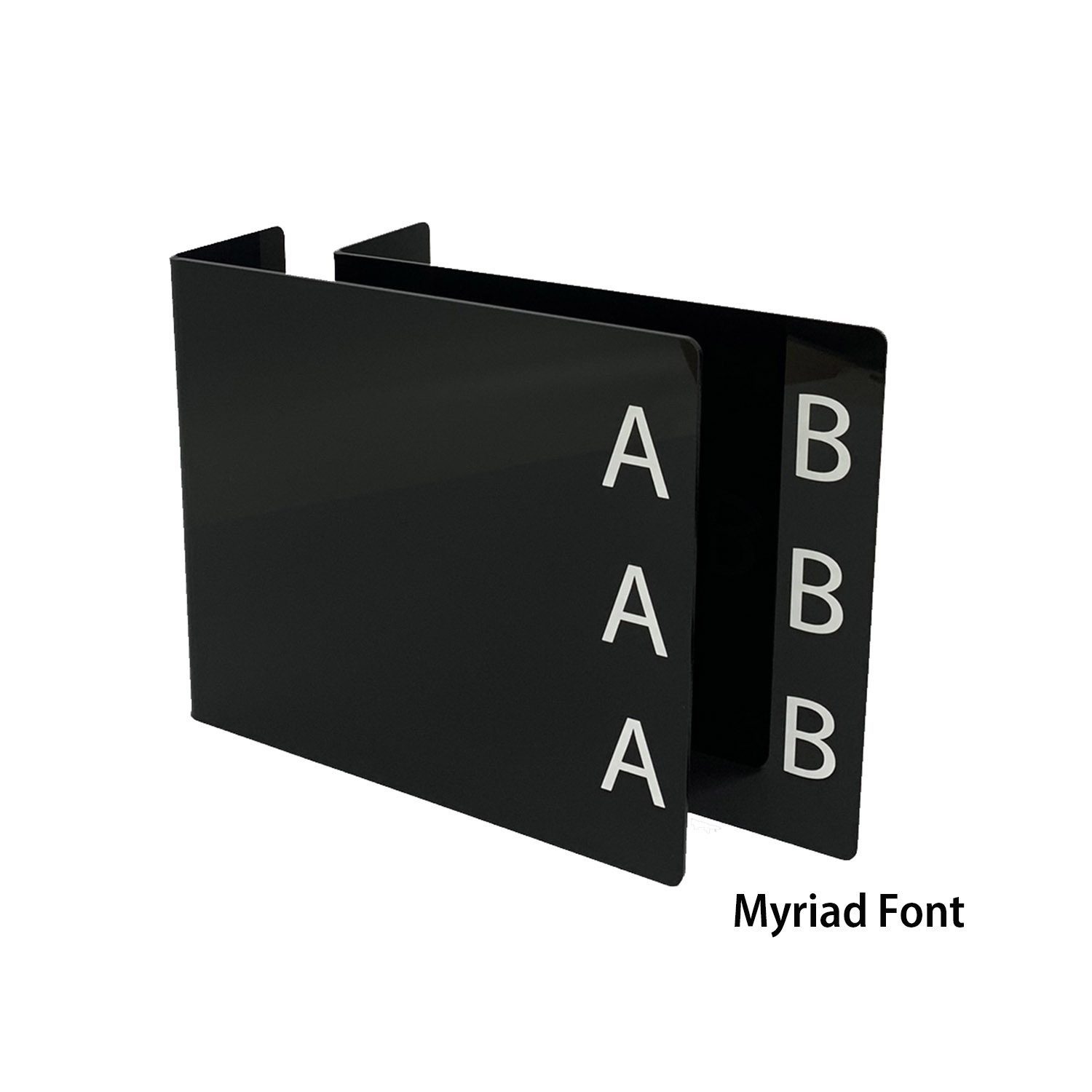 Mini Fiction Acrylic Collection Divider Starter Pack (double-sided) (Black)