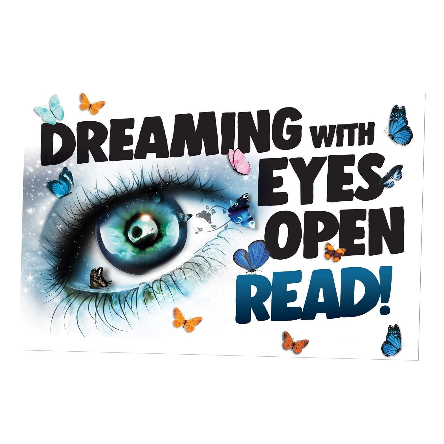 Dreaming with Eyes Wide Open (Butterflies) Wall Graphic Mural