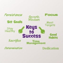 Keys to Success Word Wall Vinyl Lettering