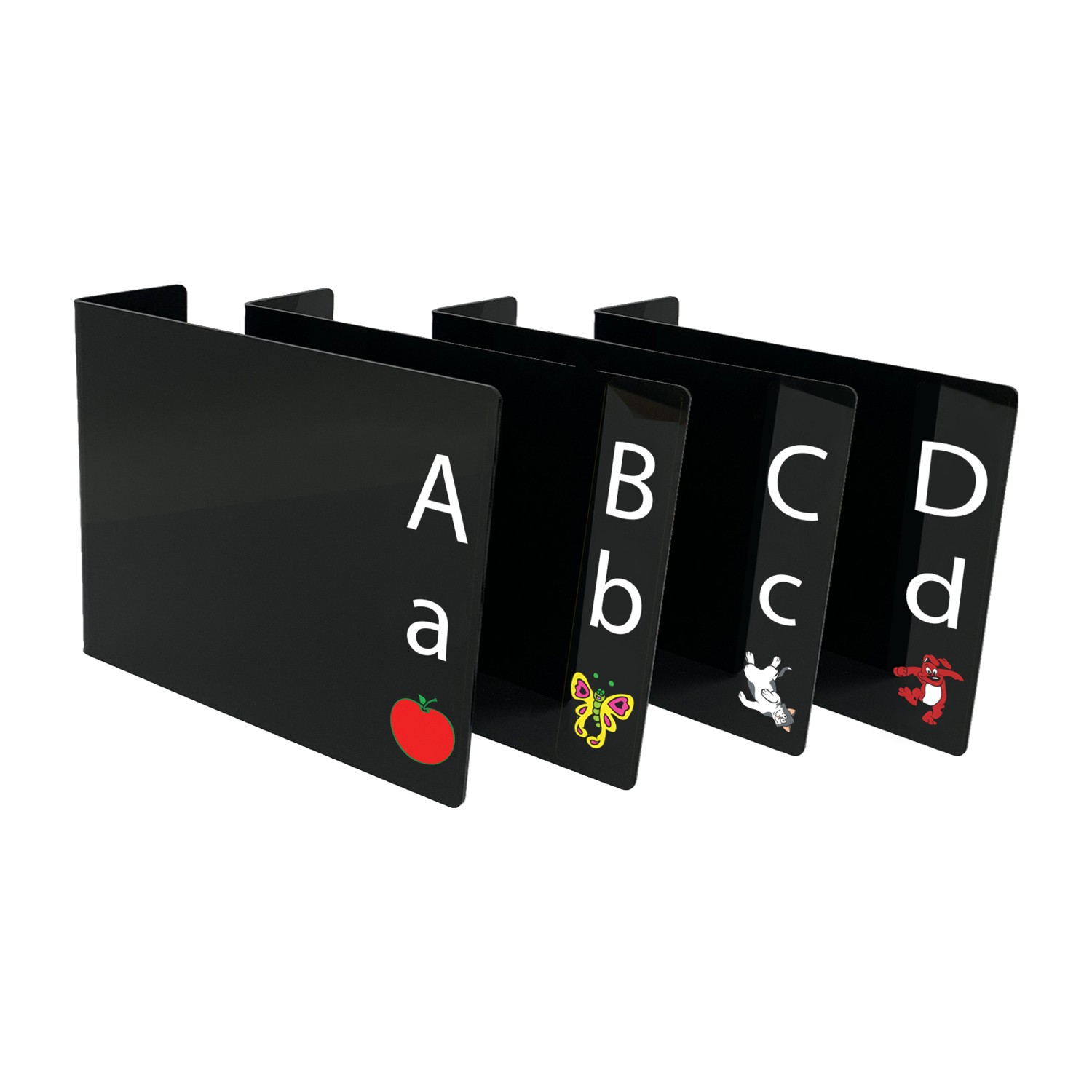 Mini Junior Fiction Acrylic Collection Divider Starter Pack (double-sided) (Black)