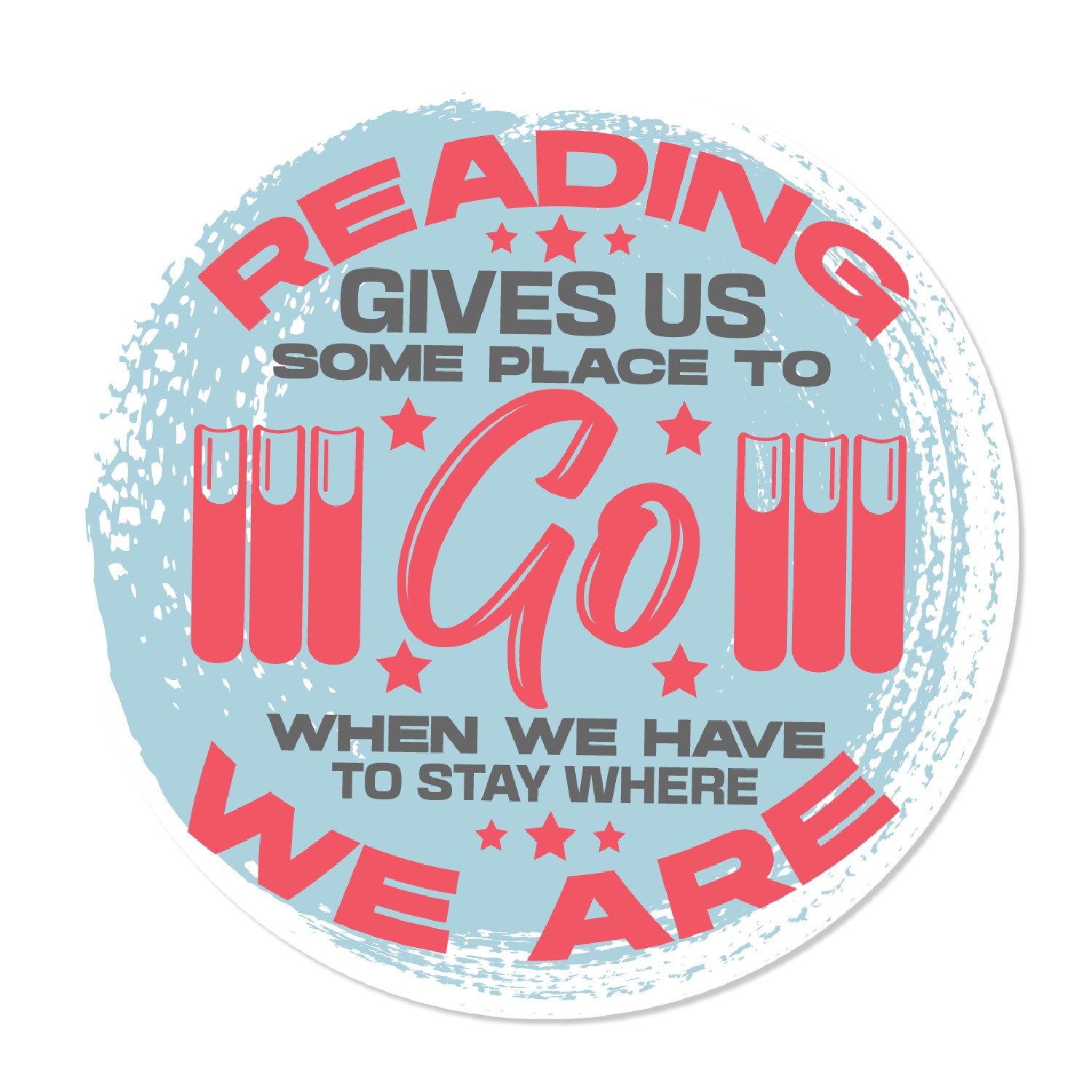 Reading Gives Wall Graphic Sticker (Circle)