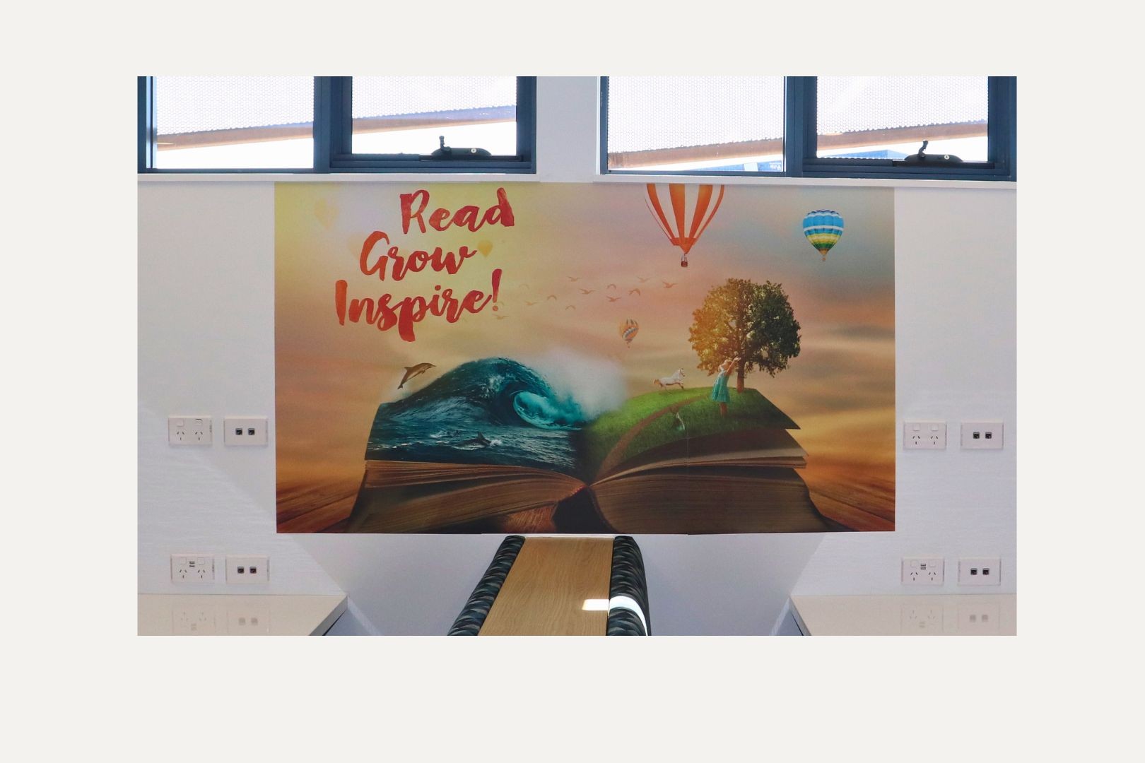 Read I Grow Stronger By Eating Read, Grow, Inspire Wall Graphic Mural