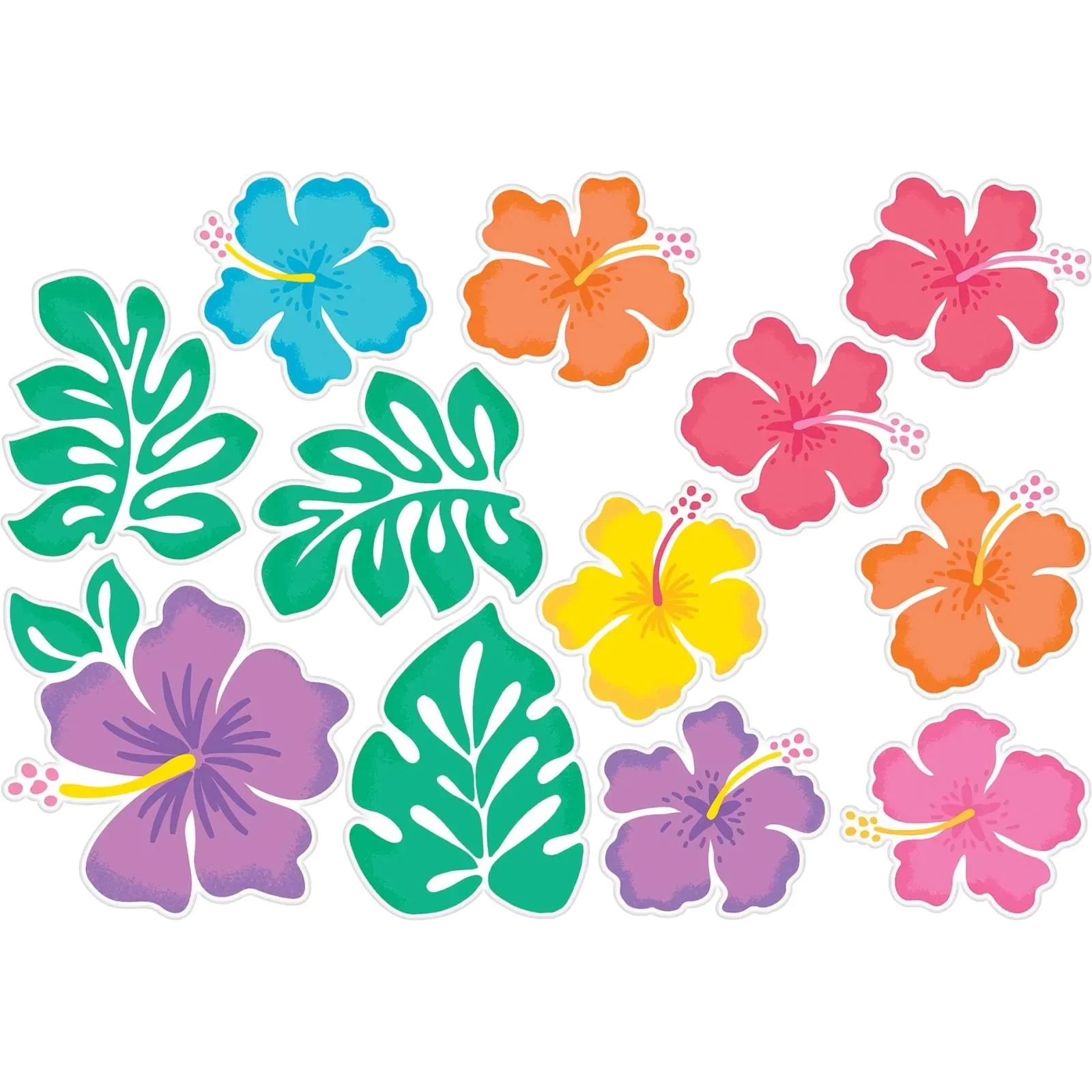 Contour Cut Hibiscus Flowers (12 Pack)