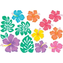 Contour Cut Hibiscus Flowers (12 Pack)