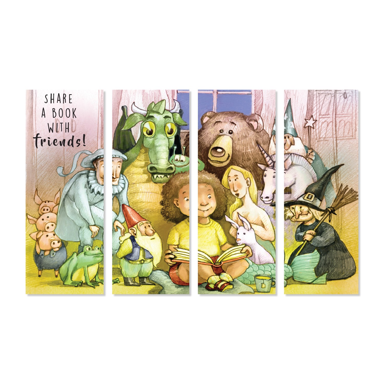 Share A Book Wall Graphic Mural