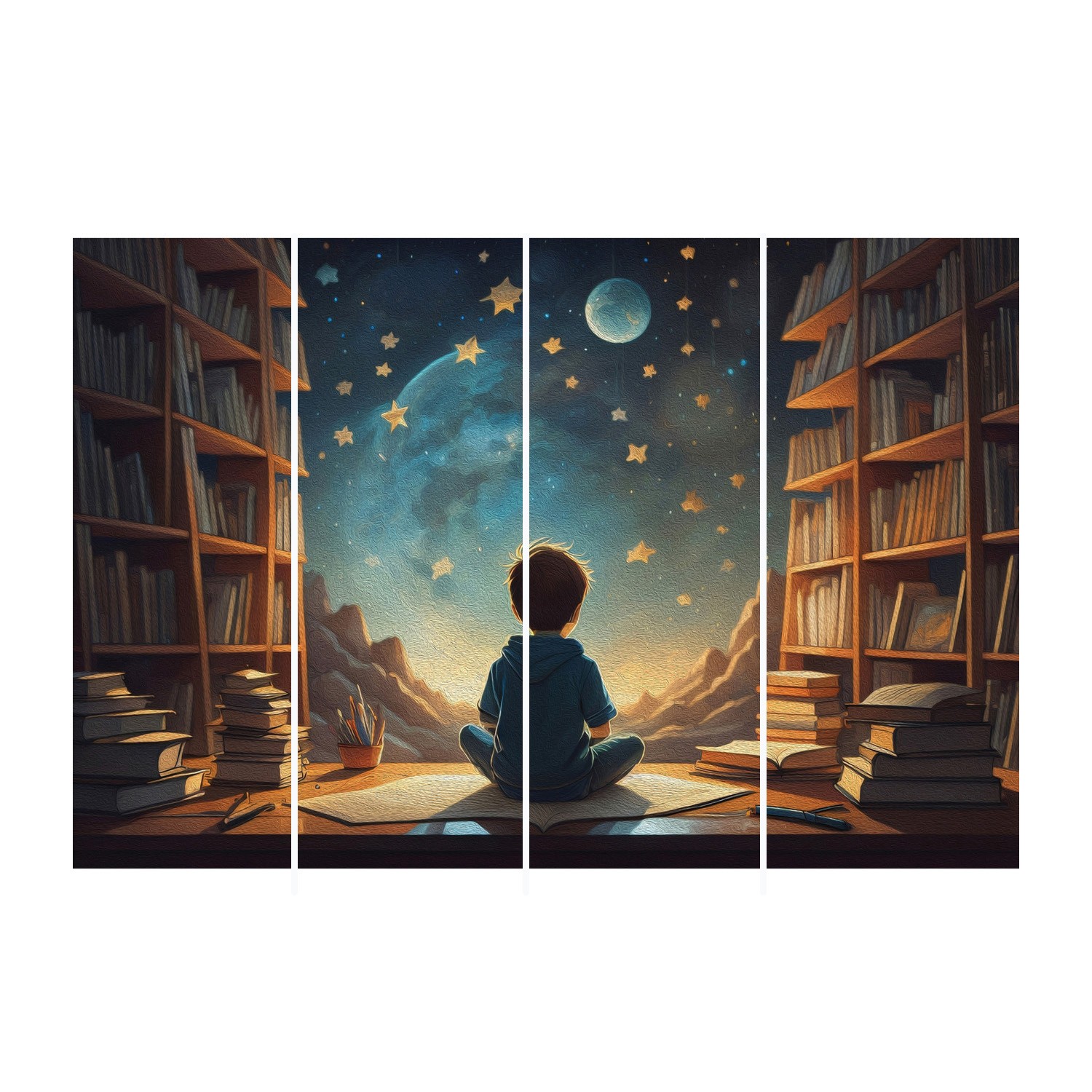 Starry Night Custom Wall Graphic Mural