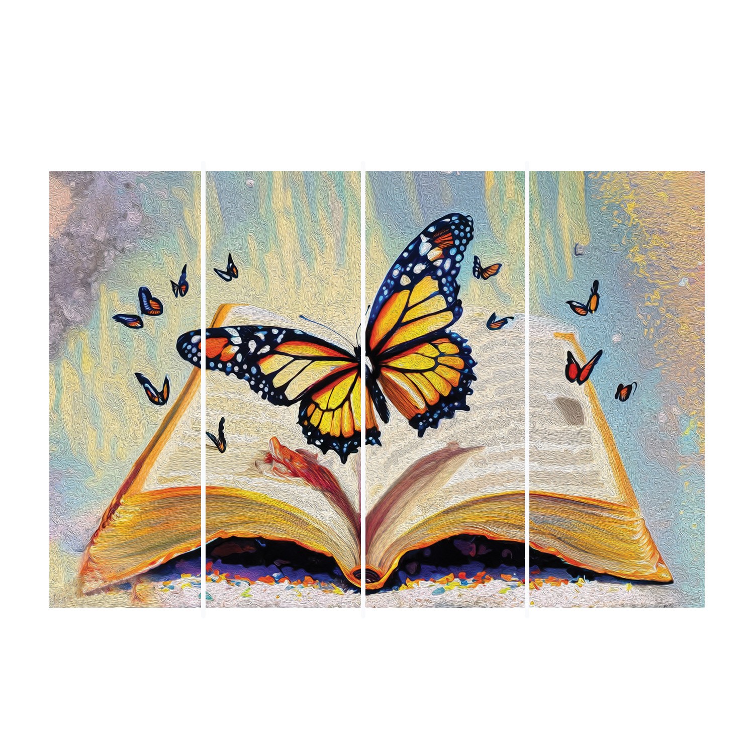 Butterfly Book Wall Graphic Mural