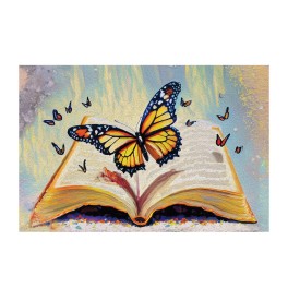 Butterfly Book Wall Graphic Mural (Removable)