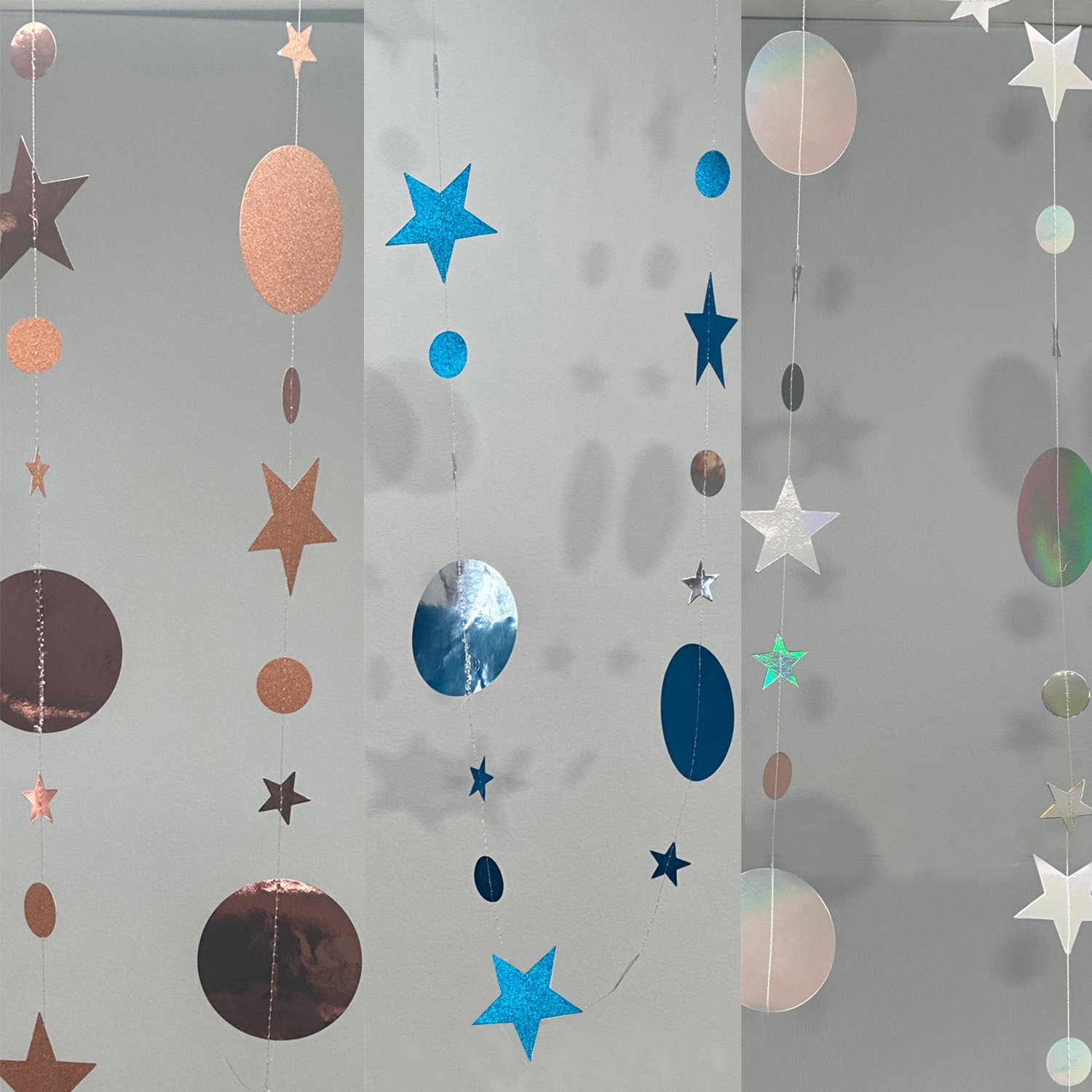 Stars and Circles Garland (Pack of Three)