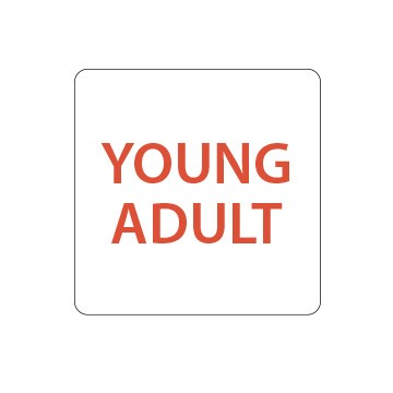 Young Adult Spine Labels (Red Text)